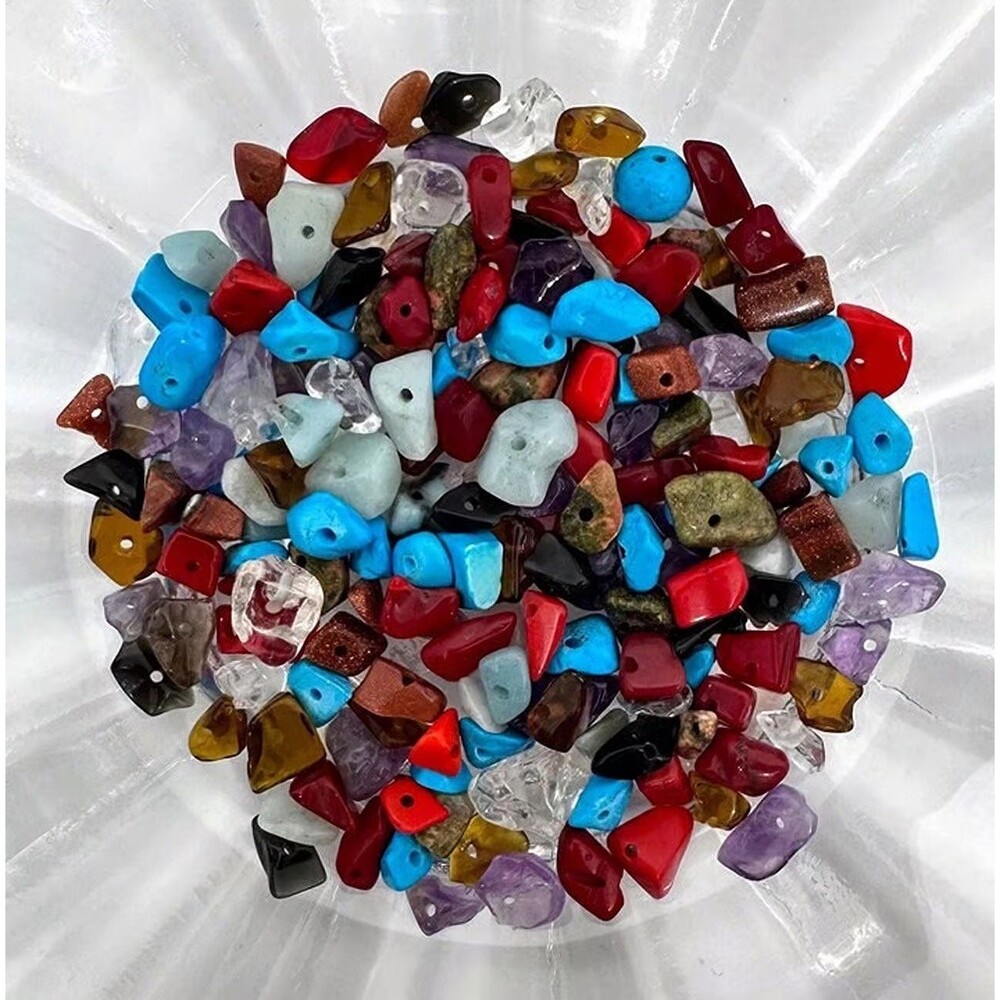 75+pcs Beads for Jewelry #21211 Stone Chip Beads